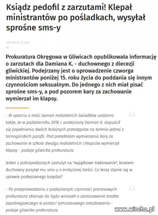 Kolejny Księżulciu, co lubi ministrantów...