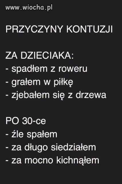 Przyczyny kontuzji