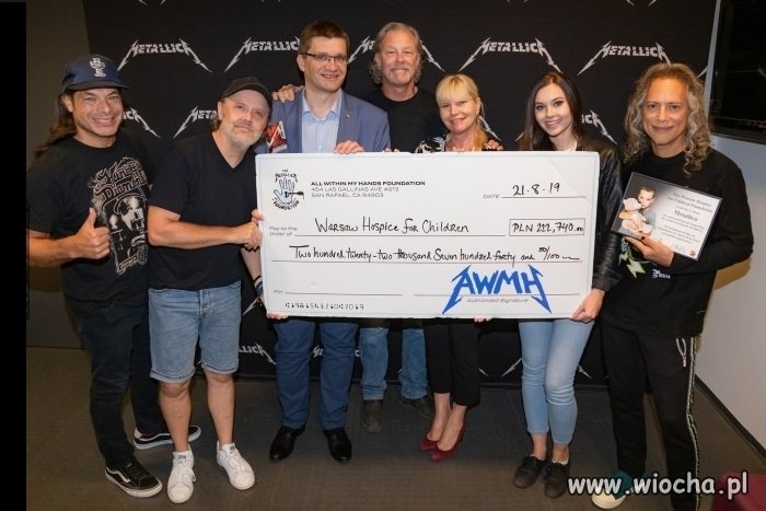 Metallica przekazała warszawskiemu hospicjum dla dzieci