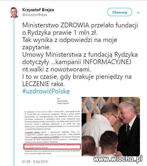 Rydzyk przytulił kolejną banieczkę