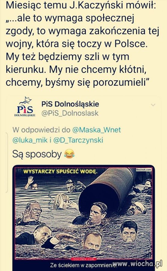 Widać jak pis idzie w dobrym kierunku
