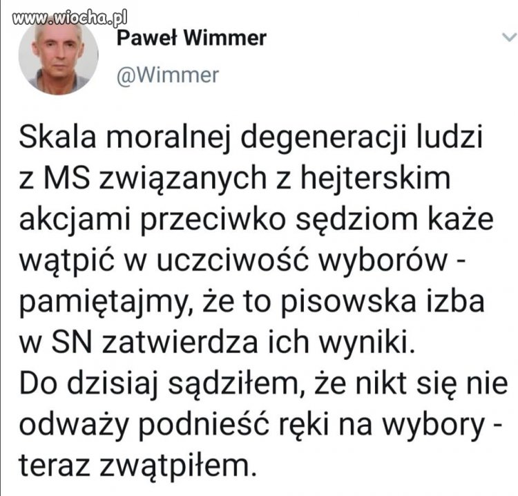 Tak w temacie ostatnich wydzrzeń.