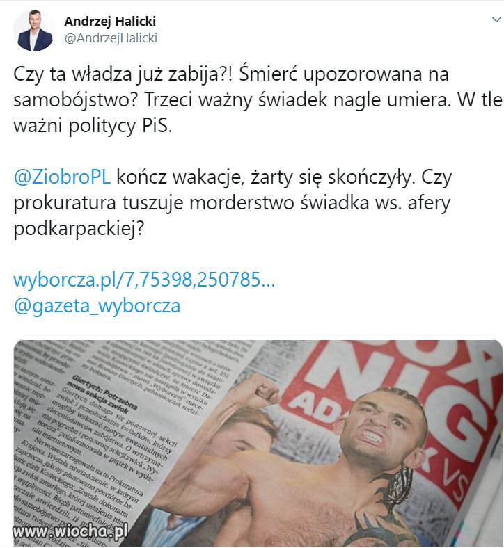 Trzeci świadek zeznający w sprawie afery podkarpackiej 