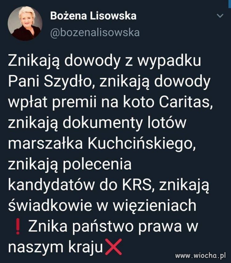 Znikają dowody