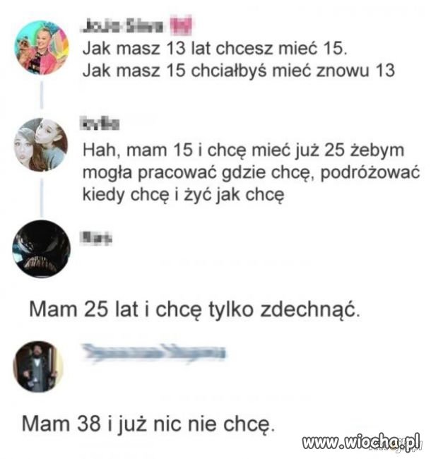 Różne etapy życia 