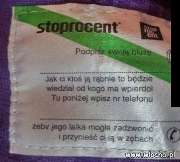 Zabezpieczenie bluzy