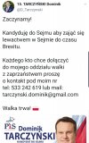 Tarczński zajmie się lewactwem