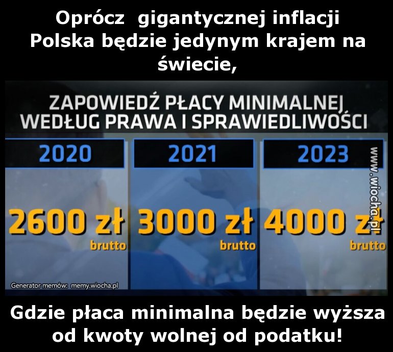 Oprócz  gigantycznej inflacji