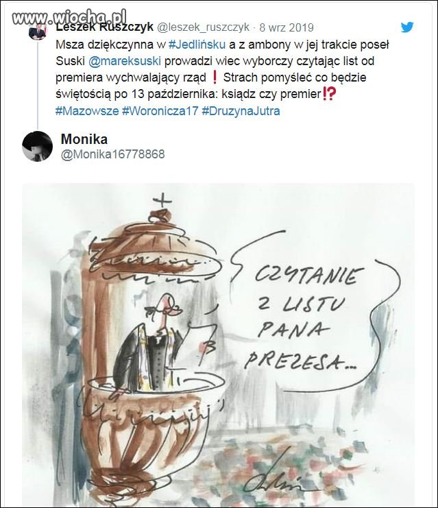 Homilia "biskupa" Suskiego