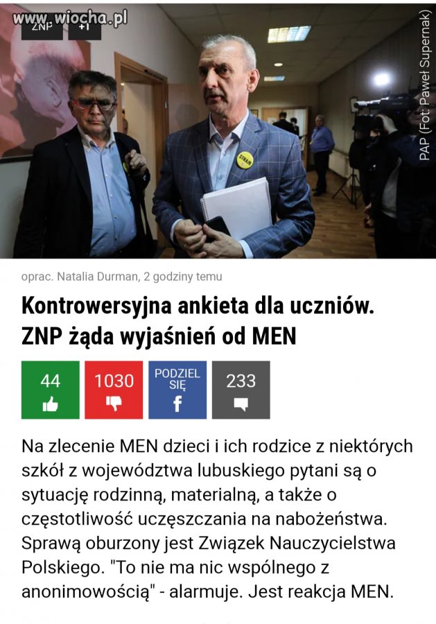 Niech jeszcze zapytają   jaką TV oglądają rodzice.