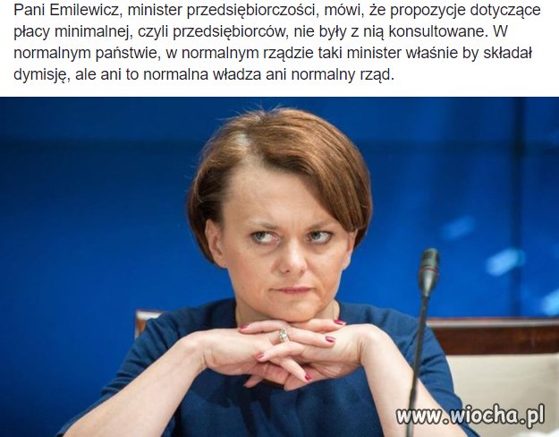 Świadczy to o tym że obecni ministrowie
