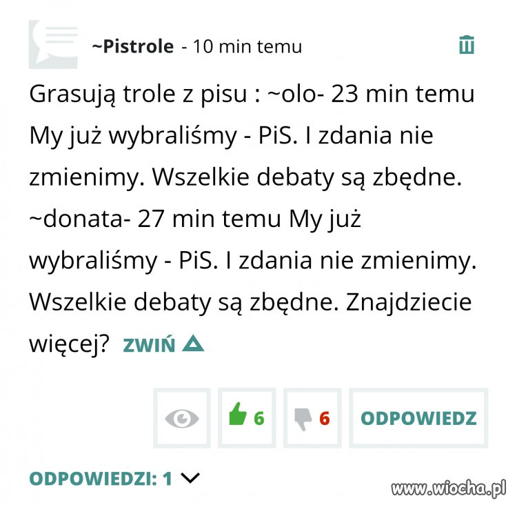 Farmy troli pisowskich 