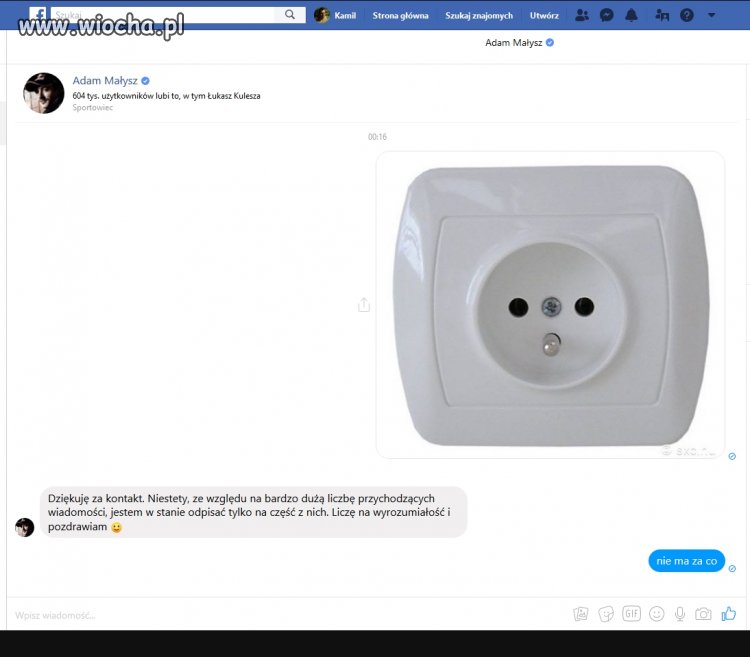 Dziękuję za kontakt