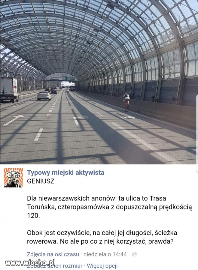 Rowerkiem po ekspresówce
