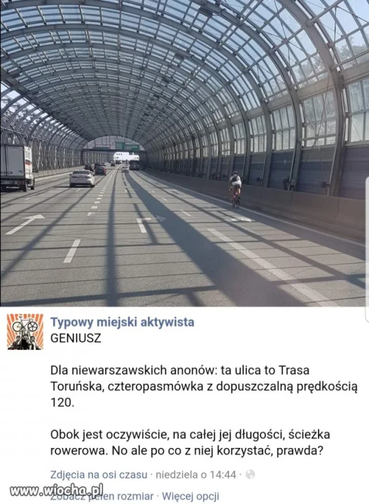 Rowerkiem po ekspresówce