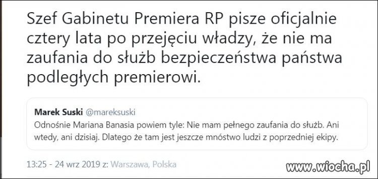 Przemyślenia szefa Suskiego