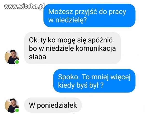 Niedzielna praca...