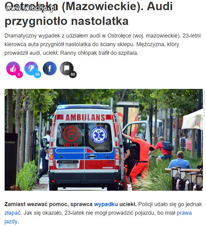 Nie mógł prowadzić pojazdu