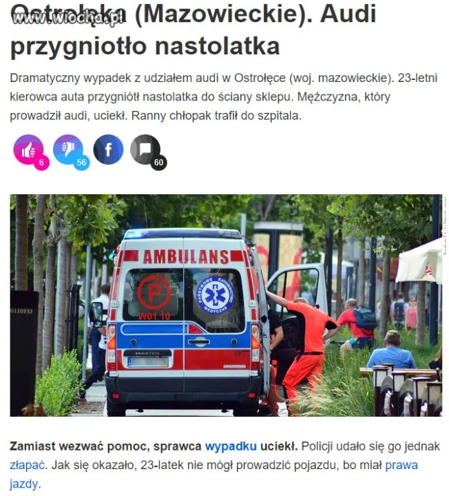 Nie mógł prowadzić pojazdu