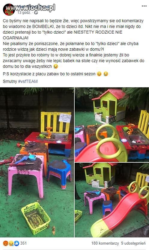 Tak pozostają kąciki zabaw po naszych pociechach