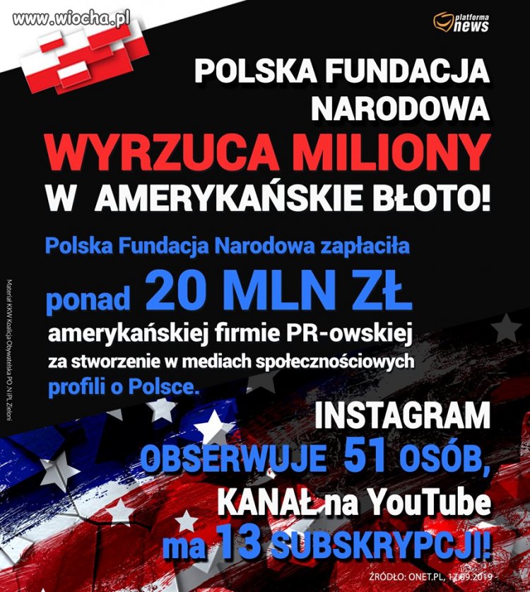 Pasmo porażek za pieniądze podatnika