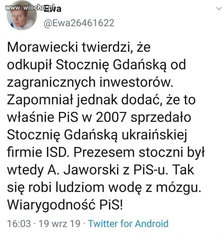 Morawiecki twierdzi że odkupił