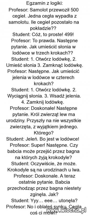 Egzamin z logiki 