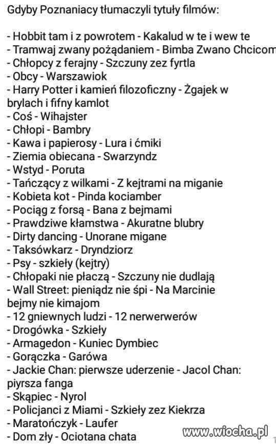 Poznańska gwara jest piękna.