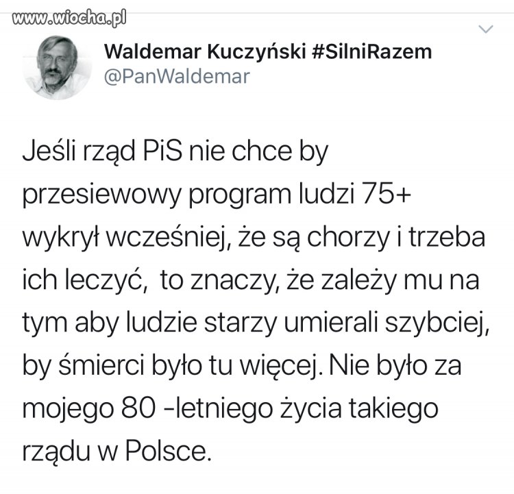 Prezent od PiS  dla osób 70+