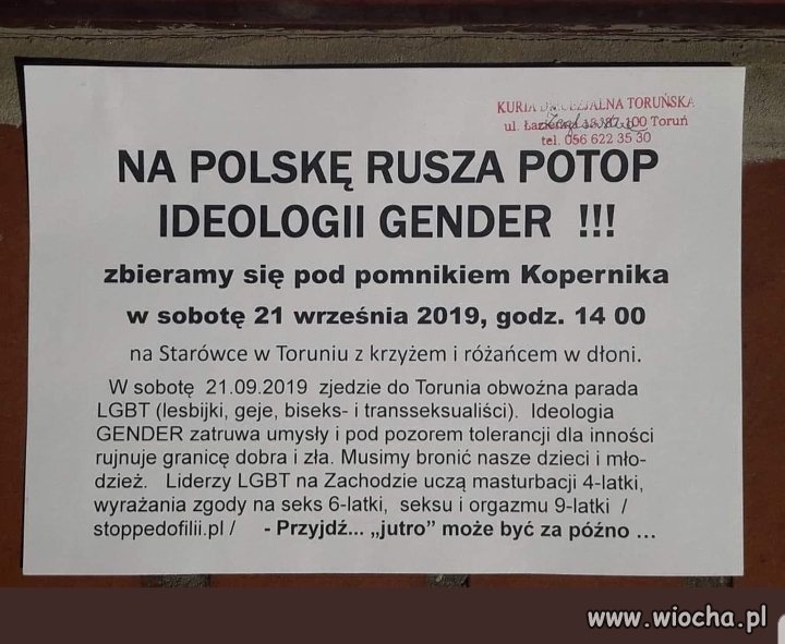 Świry od straszenia potopem, gender i LGBT