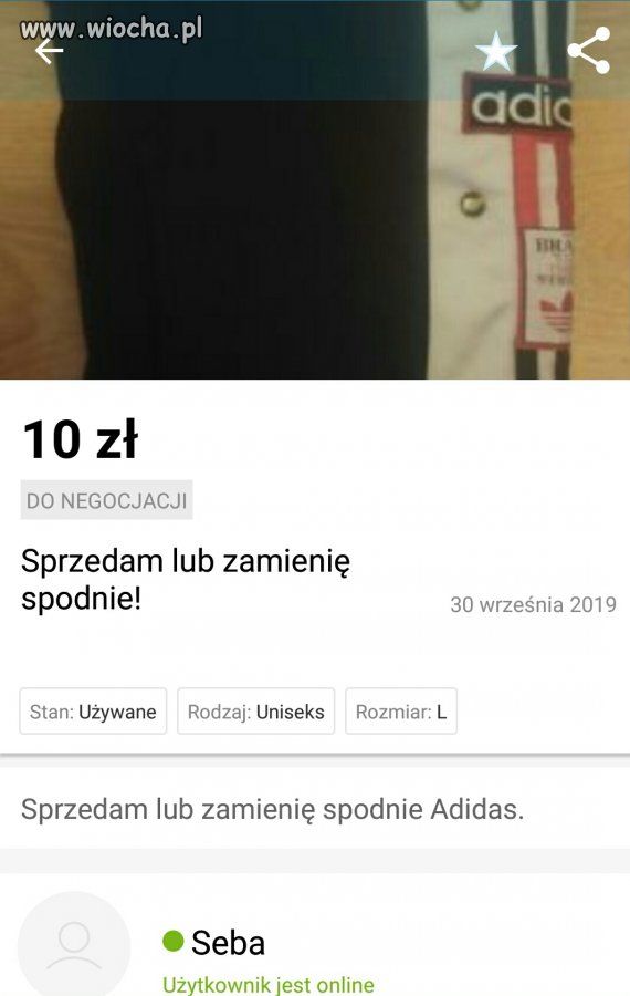 Spodnie od  Sebixa.