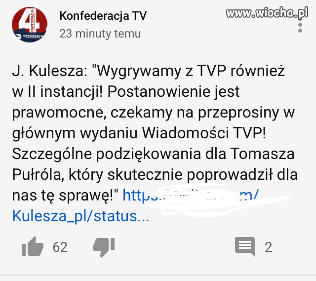 Sprawiedliwości stało się zadość...