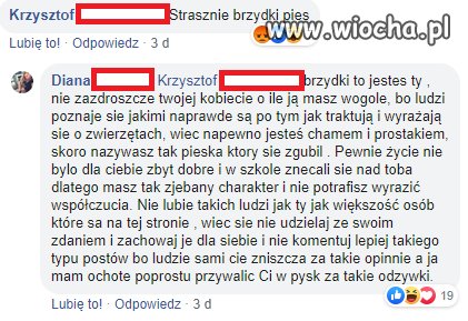 Wkurzona obrończyni piesków