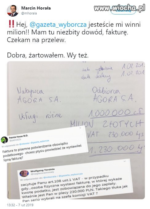 Przewodniczący komisji ds. VAT