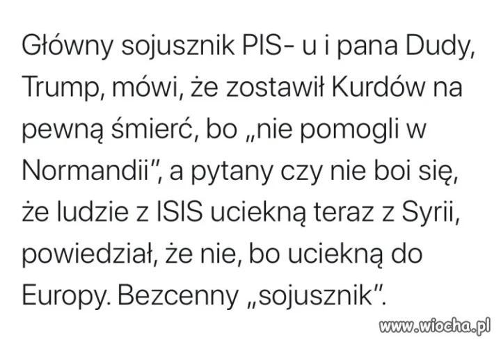 Można polegać jak na Trumpie
