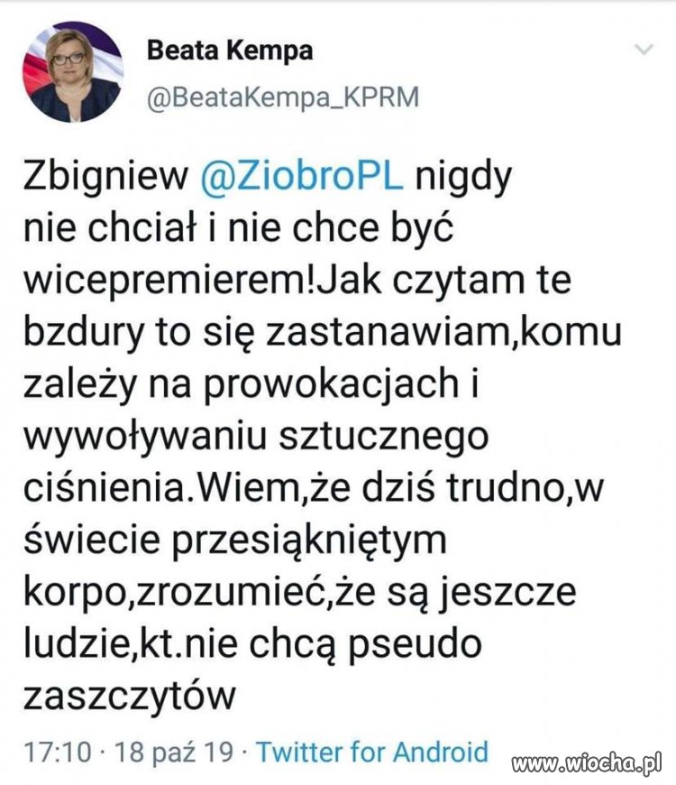 Zbigniew Ziobro zażądał stanowiska wicepremiera