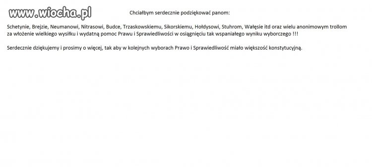 Serdeczne podziękowania !!!