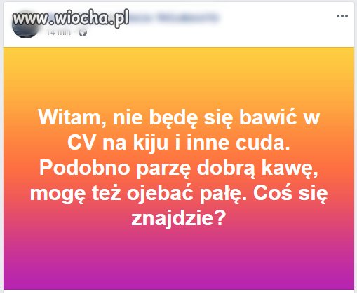 Wszechstronny kandydat do pracy...