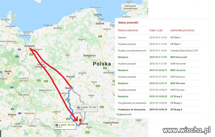 Poczta Polska VS Google Map
