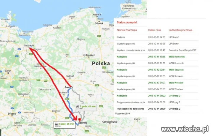 Poczta Polska VS Google Map