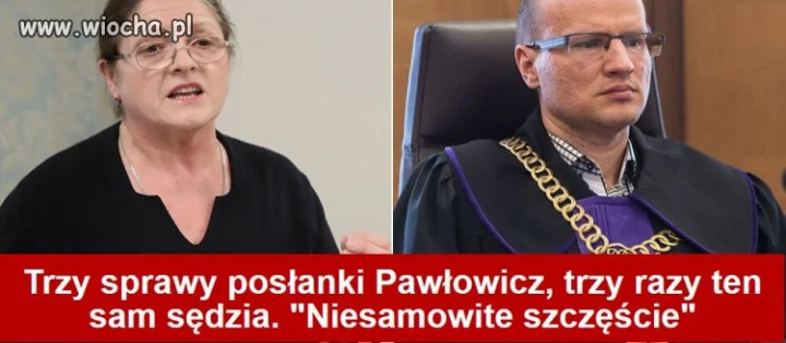 Trzy różne sprawy Pawłowicz
