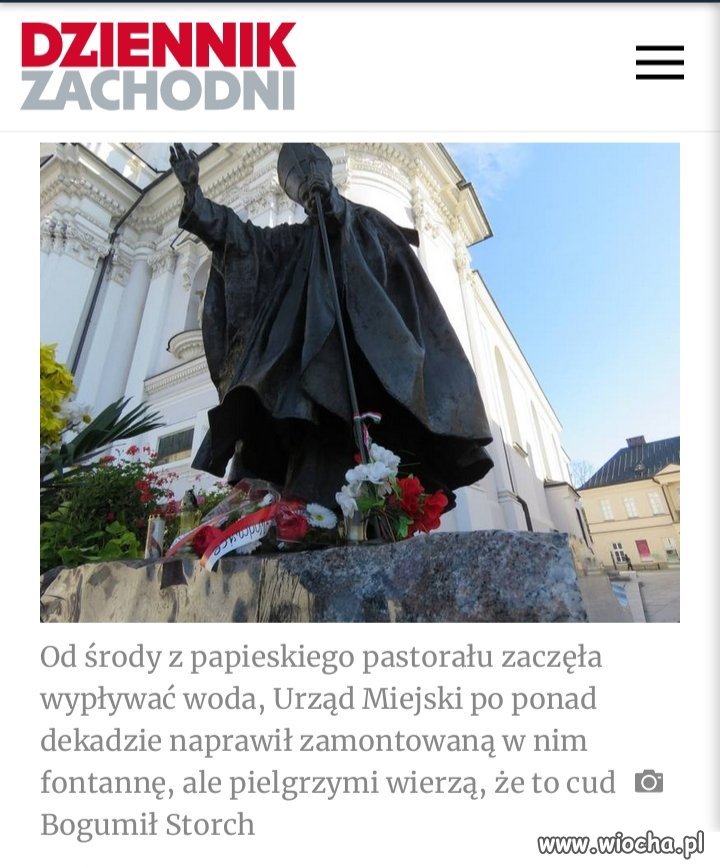 Źródło święconej wody odnalezione