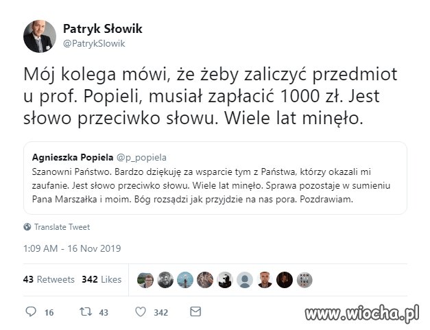 Słowo przeciwko słowu