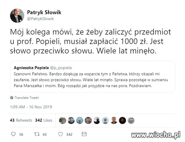 Słowo przeciwko słowu