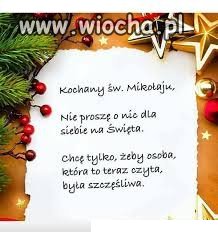 Moje życzenie do św Mikołaja 