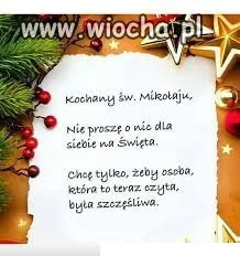 Moje życzenie do św Mikołaja 