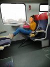 Studentka w pociagu