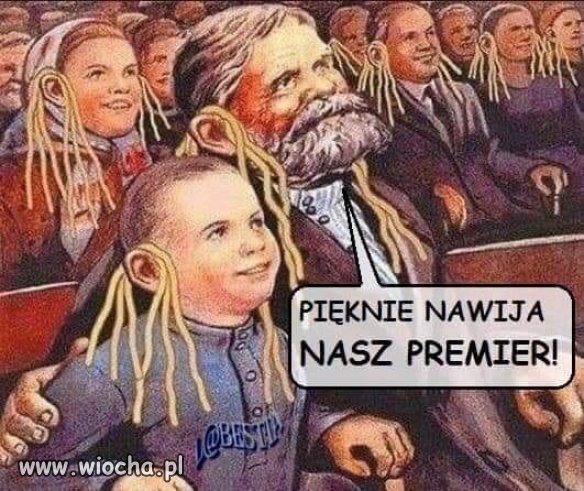 Na przemówieniach pewnego premiera