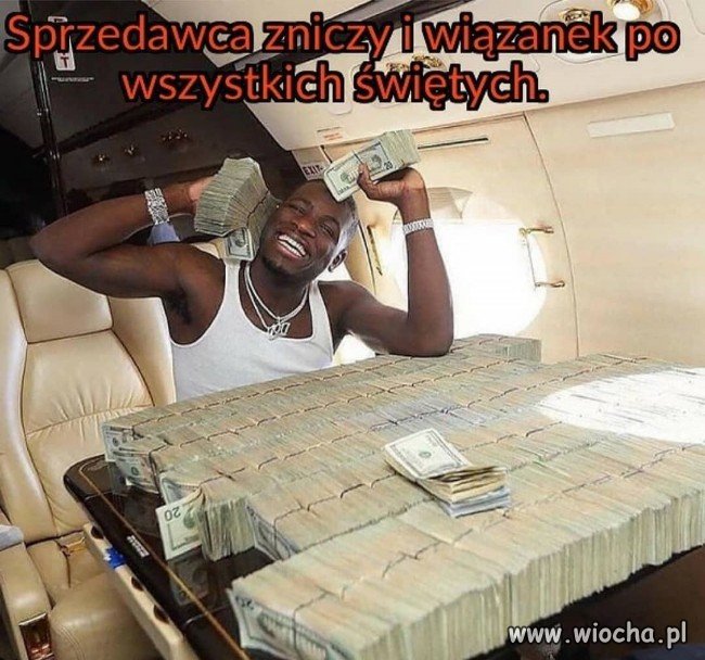 Sprzedawca zniczy...