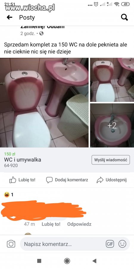 Sprzedam używany kibel